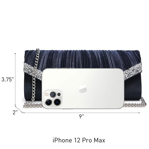 Image of Dasein Women's Rhinestone Evening Clutch Purse, Formal Bag