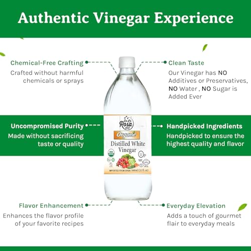 image for De La Rosa 613 De La Rosa Organic Distilled White Vinegar, White Vineg