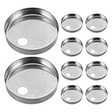 Milisten Tapas Decorativas para Tornillos de Inodoro de Acero Inoxidable 55mm, 5 Pares (10 Unidades), Cubiertas Protectoras para Bisagras, Accesorios para Baño, Compatibles y Fáciles