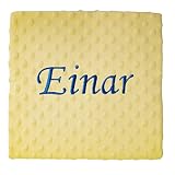  Manta Bebe Personalizada con Nombre Bordado. Medidas 80x110 cm. Tacto Terciopelo - Amarillo - Regalos para Bebés Recién Nacidos - Nenel…