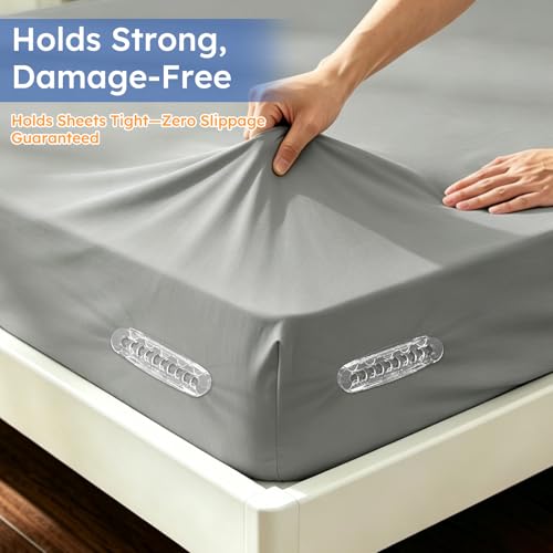 inooro Bed Sheet Holders for Corners, 4 Pack Heavy Duty Sheet Locks by inooro - Used condition - Image 4