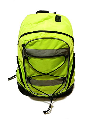 Homezone Asc: Mochila Para Ciclismo o Escolar con Láminas Reflectantes  20   Color Amarillo