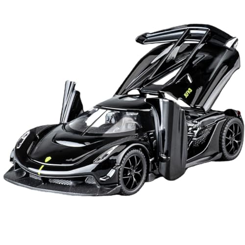 Toy Cars Model Jesko Black Alloy Collectibles Die-cast Vehicles with Sound and Light