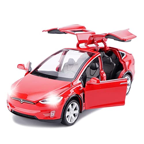 Diecast Car Model X Toy, 1:32 Scale Zinc Alloy Casting Pull Back Vehicles Door Opening With Sound And Light, Mini Electronic Toys Model X90 Collectible Car Toy For Toddlers Kids Birthday Gift #TOP13