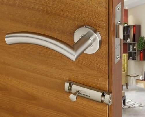Image of LAPO Keyless Lock for Bathroom Door | 45x45mm Lock Body | Brass Latch System | Works with 30-50mm Doors | Matt Finish | Reversible Door Support | Quick Fit Setup | 3 Years Warranty | CMH-5T