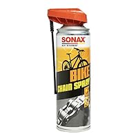 SONAX BIKE KettenSpray mit EasySpray (300 ml) Reinigt, Schützt & Schmiert, Verringert Verschleiß & Reibung, Korrosionsschützend, Hohe Kriech- & Haftwirkung | Art-Nr. 08762000