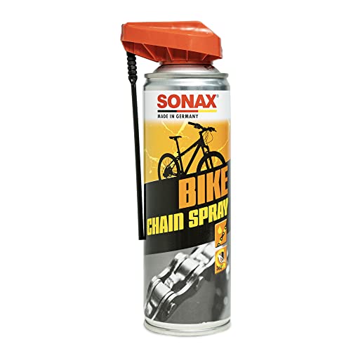 SONAX BIKE KettenSpray mit EasySpray (300 ml) Reinigt Schützt & Schmiert Verringert Verschleiß & Reibung Korrosionsschützend Hohe Kriech- & Haftwirkung | Art-Nr. 08762000