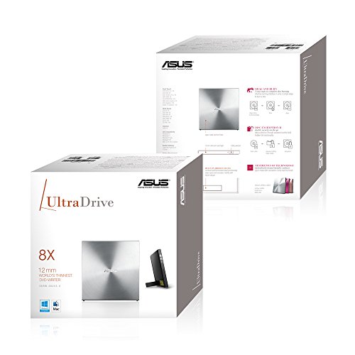 ASUS SDRW-08U5S-U Graveur DVD Externe Argenté