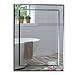 Magnifique miroir de salle de bain rectangulaire, moderne et élégant, double couche de verre, taillé en biseau, mural 50 cm x 40 cm