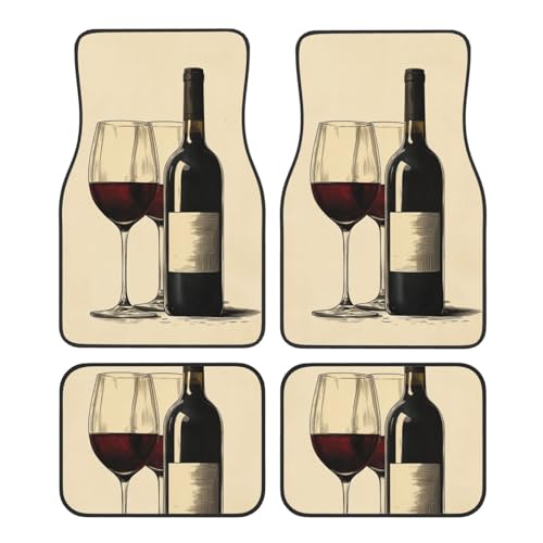 Alfombrillas impermeables para coche juego antideslizante de 4 piezas con ribete ajustable