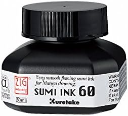Flacon d&rsquo;encre sumi Kuretake pour dessin et sumi-e