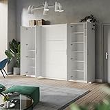 Contenu par Armoire: 2 PORTES avec fermeture en douceur 5x grandes étagères 2x petites étagères 1x tringle à vêtements A monter soi-même avec notice de montage.