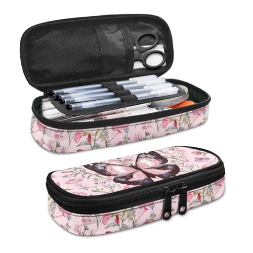 Ystardream Flower Butterfly Backpack With Lunch Box Bookbags for 6Th Grade Girls 15 Inch School Bag 3-in-1 Bookbag Set for Teen Girls Boys Schoolbag Elementary Preschool Bookbag with Pencil Case4