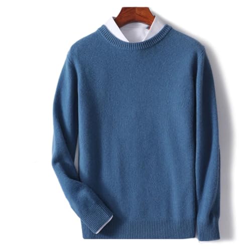 Men's Round Neck Thickened Warm Wool Sweater Large Size Loose Casual Knitted Pullover2