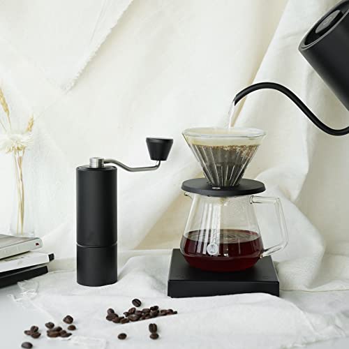 Timemore Chestnut C2 Manual Coffee Grinder Capacity 25G With Cnc Stainless Steel Conical Burr, Internal Adjustable Setting, Double Bearing Positioning, French Press Coffee For Hand Grinder Gift #TOP6