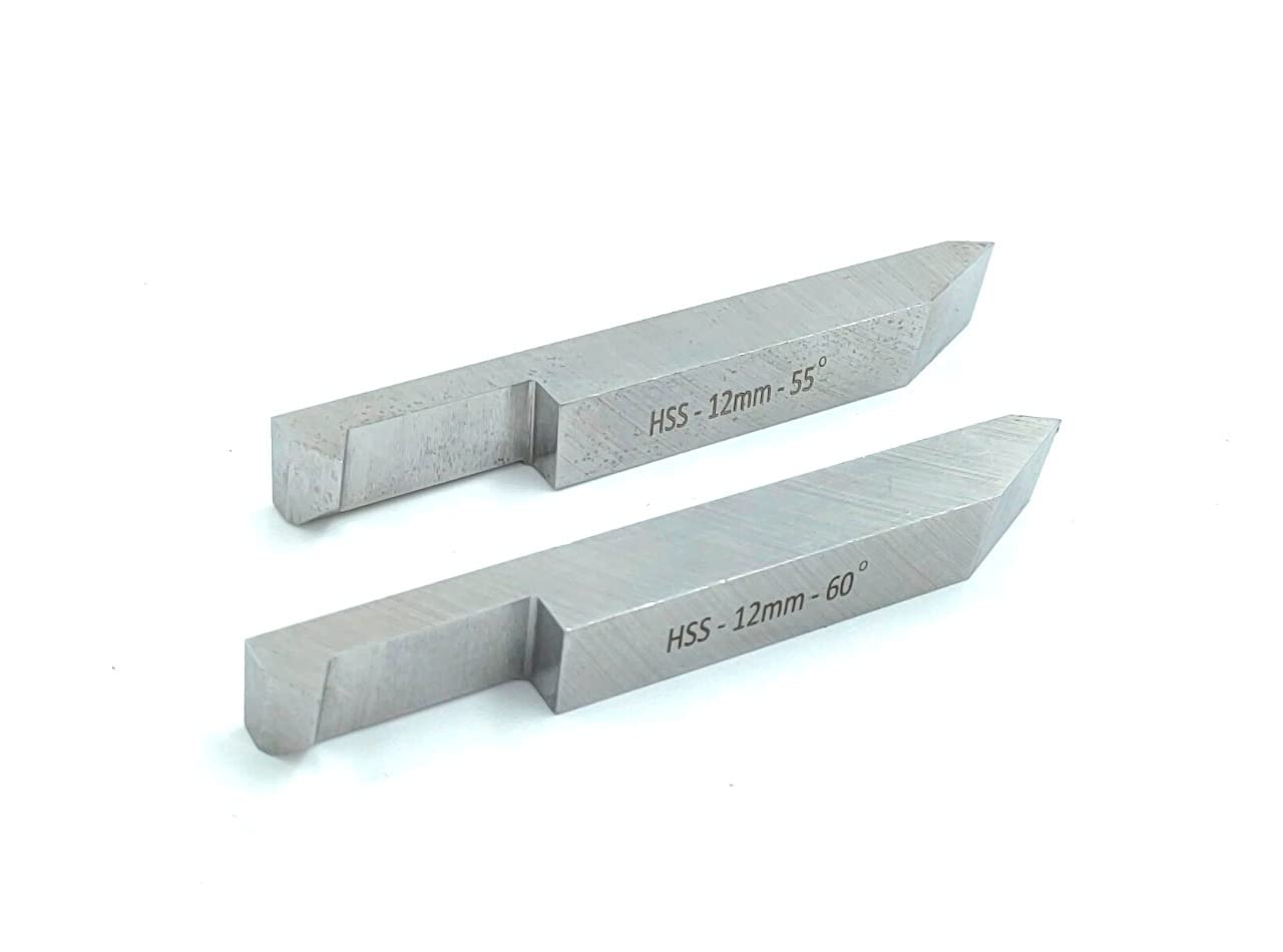 Buyohlic New Double End Internal External Threading HSS Tool Set for Lathe Machine Tools (12 X 12 MM SHANK)