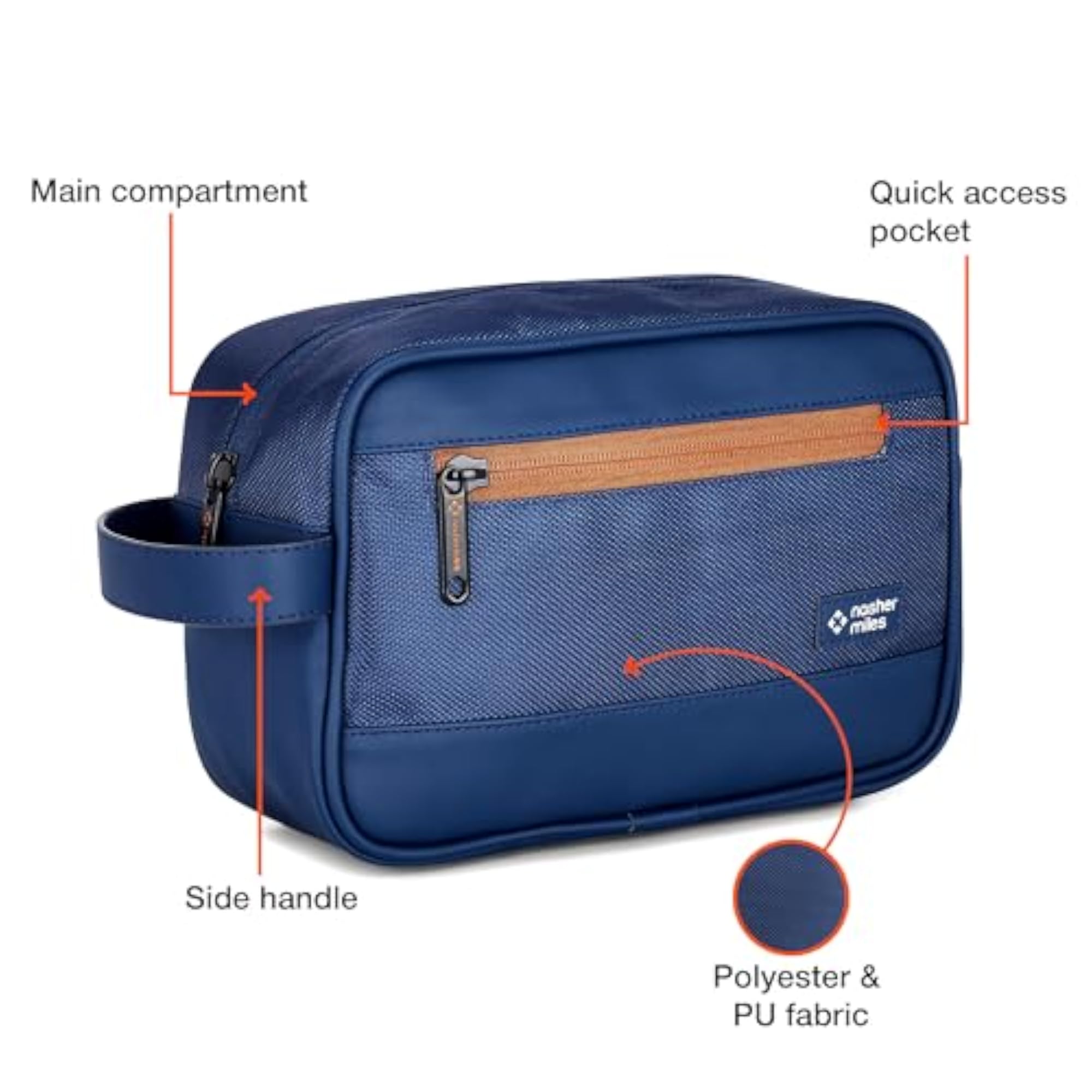 Stash Toiletry Kit, Cosmetic Bag, PU & Polyester Travel Organizer