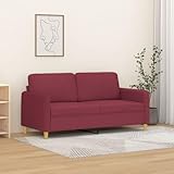 Aiious 2-Sitzer-Sofa Weinrot 140 cm: Bequemes Plauder- und Entspannungszentrum mit robustem Stoff und Metallgestell