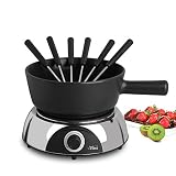 Artestia 2-QT Electric Fondue Pot Set 1500W Ceramic Chocolate Melting Pot Adjustable Temperature Con