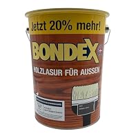 zbs24 Bondex Holzlasur für außen kiefer 4,8 Liter, inkl. 3-teiliges Pinselset, hohe Witterungsbeständigkeit, Intensivschutz vor Nässe – Ansicht 2