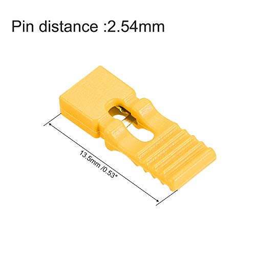 Mini puentes de conexión de 2.54mm uxcell con 100 tapas de cortocircuito alargadas en color amarillo 2