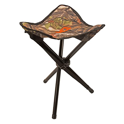 Hq Outfitters 3 Legged Stool With Strap | 300 Lbs. Capacity | 17" Height, 14" Seat | Adjustable Shoulder Strap | 3 Legged Camo Stool | Camouflage Hunting & Camping Chair #TOP1