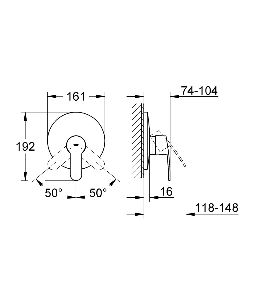 GROHE 19507002 - Grifo de Baño de Palanca Simple, Cromo (Chrome)