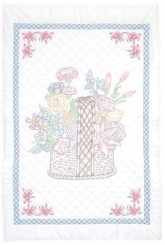 Basket of Flowers Lap Quilt Top