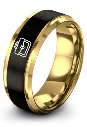 Zealot Tungsten Black Wedding & Engagement Ring 6.5