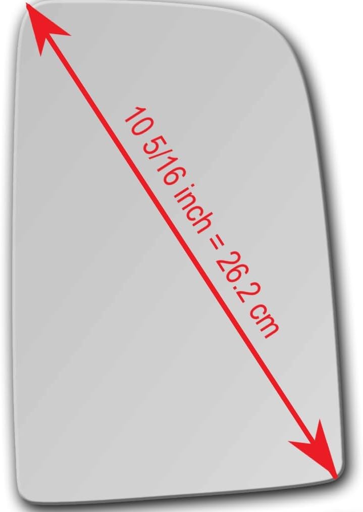 New Replacement Mirror Glass with FULL SIZE ADHESIVE for 2008-2012 DODGE MERCEDES-BENZ FREIGHLINER SPRINTER Passenger Side View Right RH