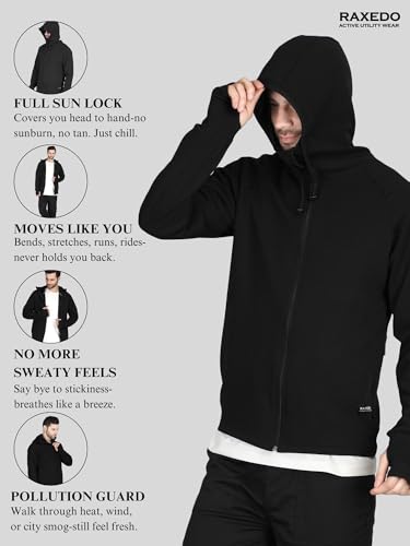 Image of RAXEDO Sun Protection Summer Jacket- Lightweight Suncoat for Men, Breathable Sunscreen Jacket for Men, UV-Resistant Sunscreen Jackets for Outdoor Activities & Travel