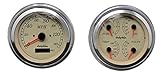 Dolphin Gauges 1947-1953 Chevy Truck 2 Gauge 3 3/8' Quad Style GPS Dash Cluster Panel Beige