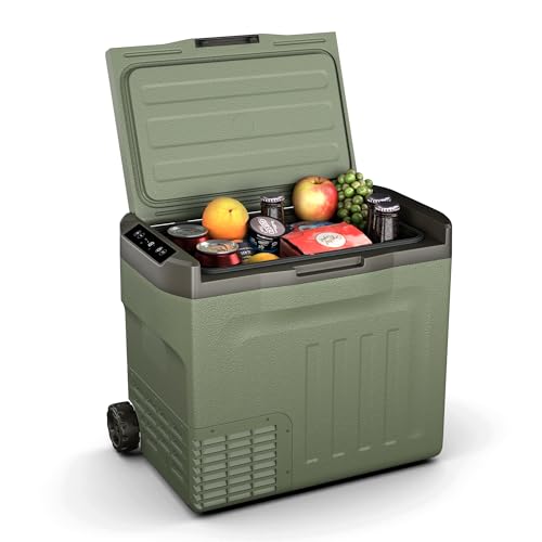 Klarstein PolarForce 40-Liter- Kühlbox – Elektrische Kompressor-Kühlbox mit LCD-Bedienfeld, -20°C bis 20°C, Dual Power (12V/230V), ECO-Modus, Ideal für Camping und Road-Trips, Gefrierbox