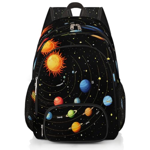 Solar System Space Planet School Backpack for Boys Girls Women Men Lightweight Laptop Casual Daypack Rucksack Backpacks Book Bag