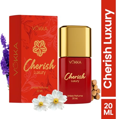 Image of Vokka Cherish Luxury Long Lasting Unisex Perfume 20ml | Eau de Parfum | Perfume for Man & Woman | Premium Fragrance Pocket Perfumes | Gifts for Him & Her | Lavender & Woody Mahogany Teakwood Notes