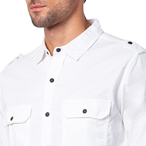 Image of Spykar Men's Slim Fit N /A Full Sleeve Solid Casual Shirts