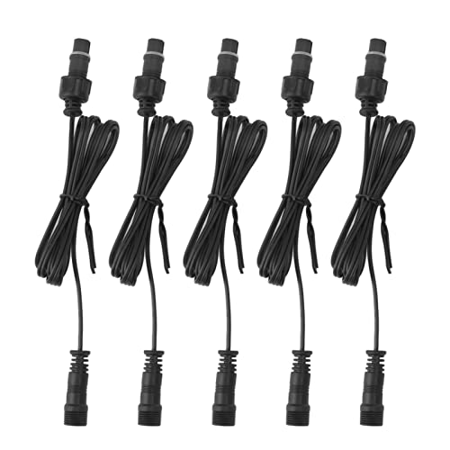 ViaGasaFamido 5pcs Deck Light Extension Cable 2 Pin IP67 Waterproof 3.3ft Plug and Play, PVC for Garden Lights Road Lighting - Image 2
