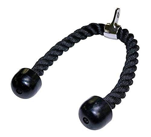 Gym Tricep Rope 27 inches 2 Fitness Attachment Cable Machine Pulldown Heavy Duty Coated Nylon Rope with Solid Rubber Ends. (B07Y997DG7) Amazon Price History, Amazon Price Tracker