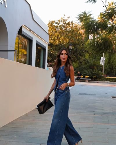 Minimalist Basic Blue Denim Vest Women Tank Tops Single Breasted Vintage Vest3