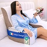 Ritalia Cojín de Lectura para Cama y Sofá Respaldo Ergonómico para Leer y Ver la TV – Soporte de Espalda y Cervical – Confort Envolvente