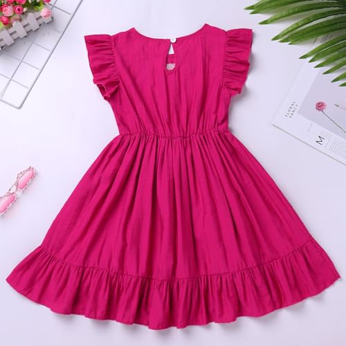 ABAFIP Baby Girls Toddler Mexican Embroidered Dress Ruffle Sleeveless Floral Cinco De Mayo Fiesta Dress3