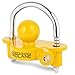 GADLANE Trailer Hitch Lock - Robust Caravan Hitch Lock with 6 Locking Positions for Easy Installation, Made from Heavy Duty Aluminium - Tow Ball Trailer Security Kit - Includes 2 Keys (Yellow)