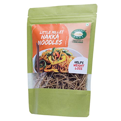 Image of Millet Amma Little Millet Hakka Noodles | 180 Gms Pack | Easy & Ready To Cook | Zero Maida & 100% Vegan | Best Choice For Instant Breakfast & Dinner | Healthy Foods | Gluten Free