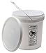 Dynalon 413045 3 gal. (12 Qt) HDPE Pail with Snap-On Cover, 11356Milliliters, Degree C, HDPE, White (