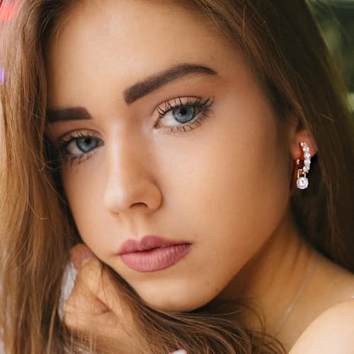 Gold-Plated Silver Plated Chunky Gold Hoop Earrings for Women Emeralds CZ Drop Dangle Earrings Studs Trendy Jewelry4