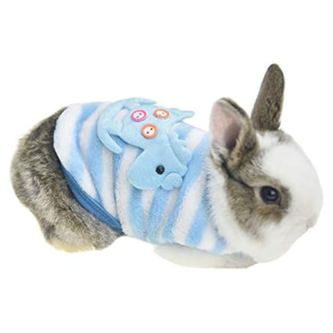 Winter Warm Fleece Bunny Rabbit Clothes Cute Small Animal Guinea Pig Chinchilla Ferret Angel Costume Accessories Outfit for Hamster Ferret Rat Guinea Pig Cat Kitten Dog Puppy and Small Animals (XXS) Cover