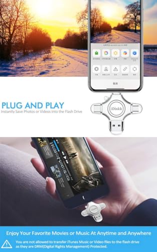 Image of iDiskk 512GB MFI Certified Photo Storage for iPhone USB Flash Drive for USB-C iPad Android Samsung USB for iPhone 14 /13 /13 pro /12 /12 pro /12 mini /11 /11 /Pro /XR /X, Photo Stick for Computer,MacBook