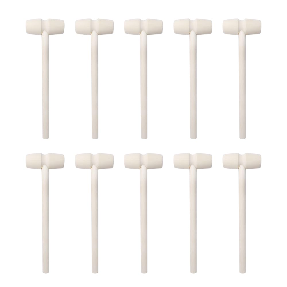 10 Mini martillos de Madera, mazo para Hacer postres, Herramienta para Hacer Manualidades