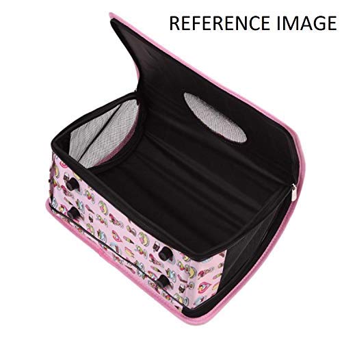Image of PSK PET MART Durable and Breathable Full Zipper Airline Approved Pet Cat Puppy Polka Dot Small Animal Carrier Mesh Travel Sling Bag (XS)