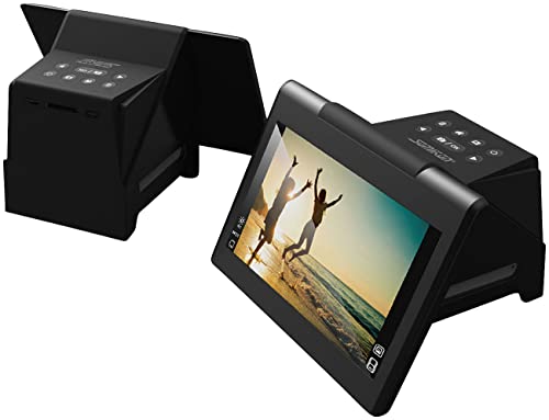 Somikon Diascanner mit Displays: Stand-Alone-Dia- & Negativscanner, Versandr&uuml;ckl&auml;ufer (Diascanner mit Dia-Magazinen, mit SD-Slots, digitalisieren)